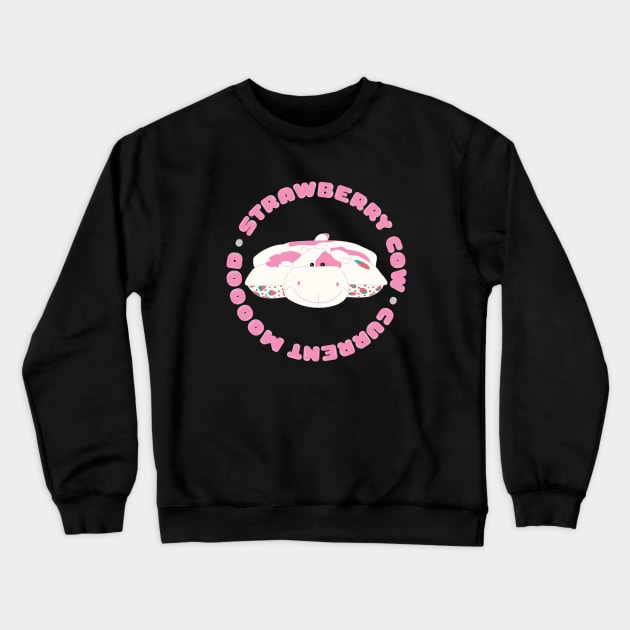 Current mood strawberry cow Crewneck Sweatshirt by AnnaBanana